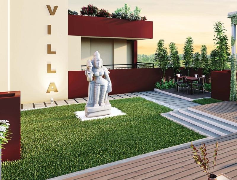 Artistic impression of the SkyVilla terrace garden